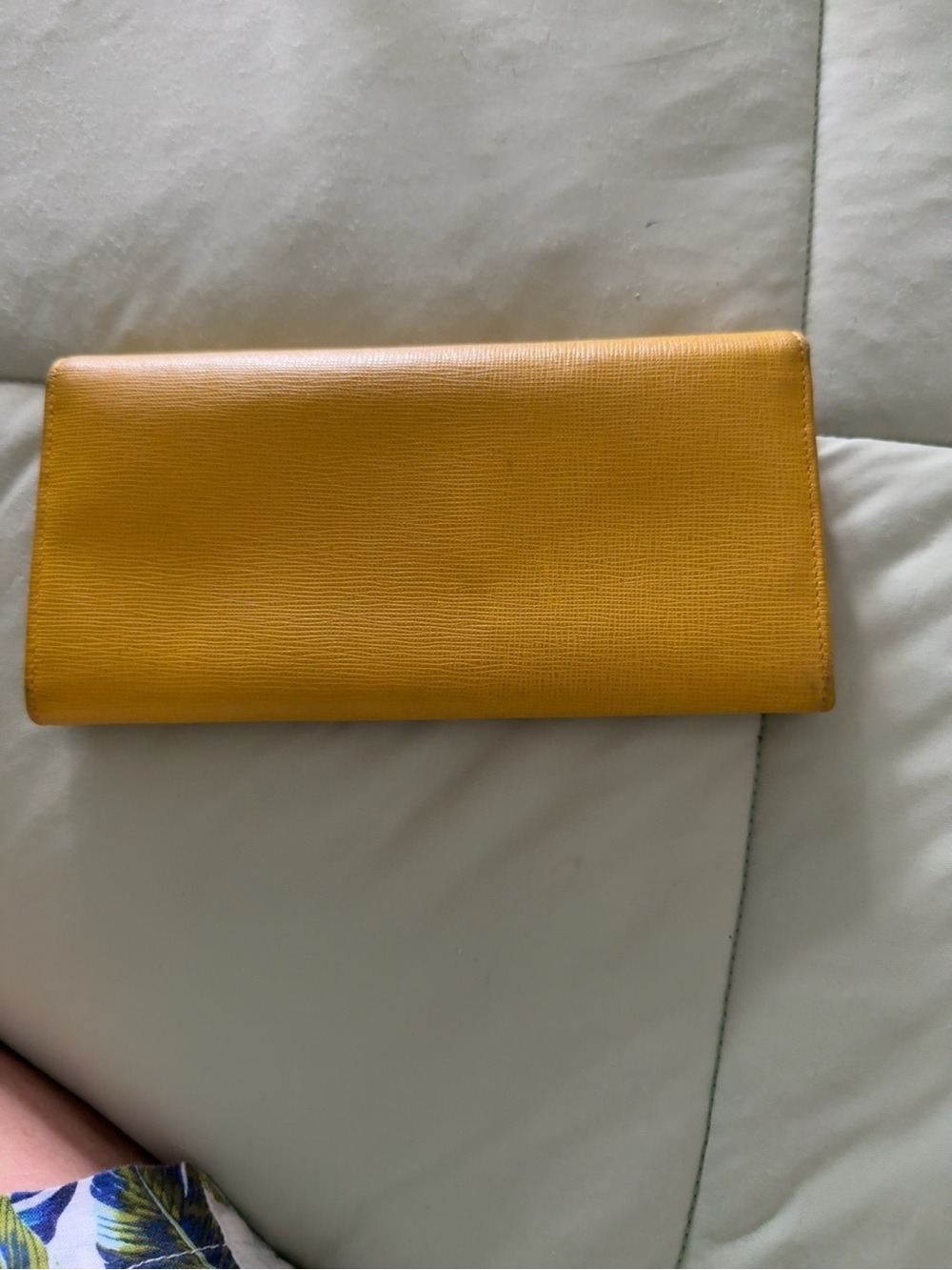 Fendi Yellow Textured Leather Continental Wallet Long Bifold - Picture 2 of 6